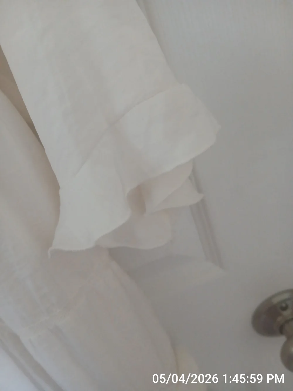 White Lace-Trim A-Line Dress - Picture 3 of 5